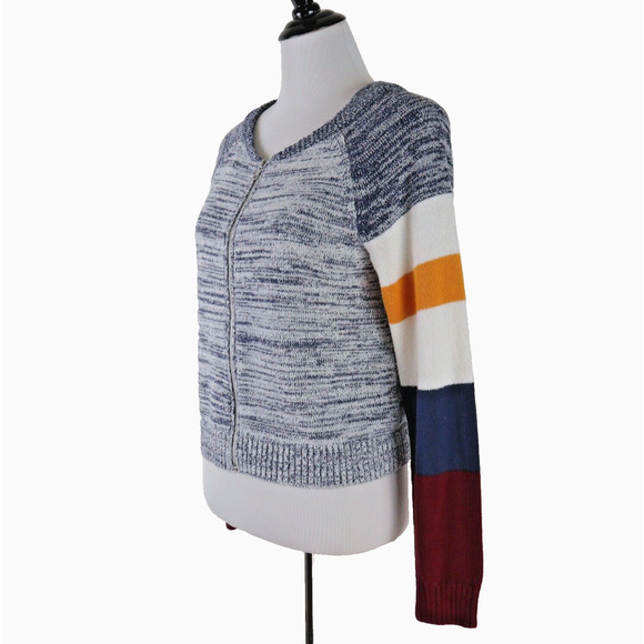 Anthropologie Size MP Moth Adrian Cardigan Sweater Blue Yellow - Picture 1 of 11